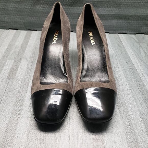 Prada women's suede heel shoes - Picture 1 of 4